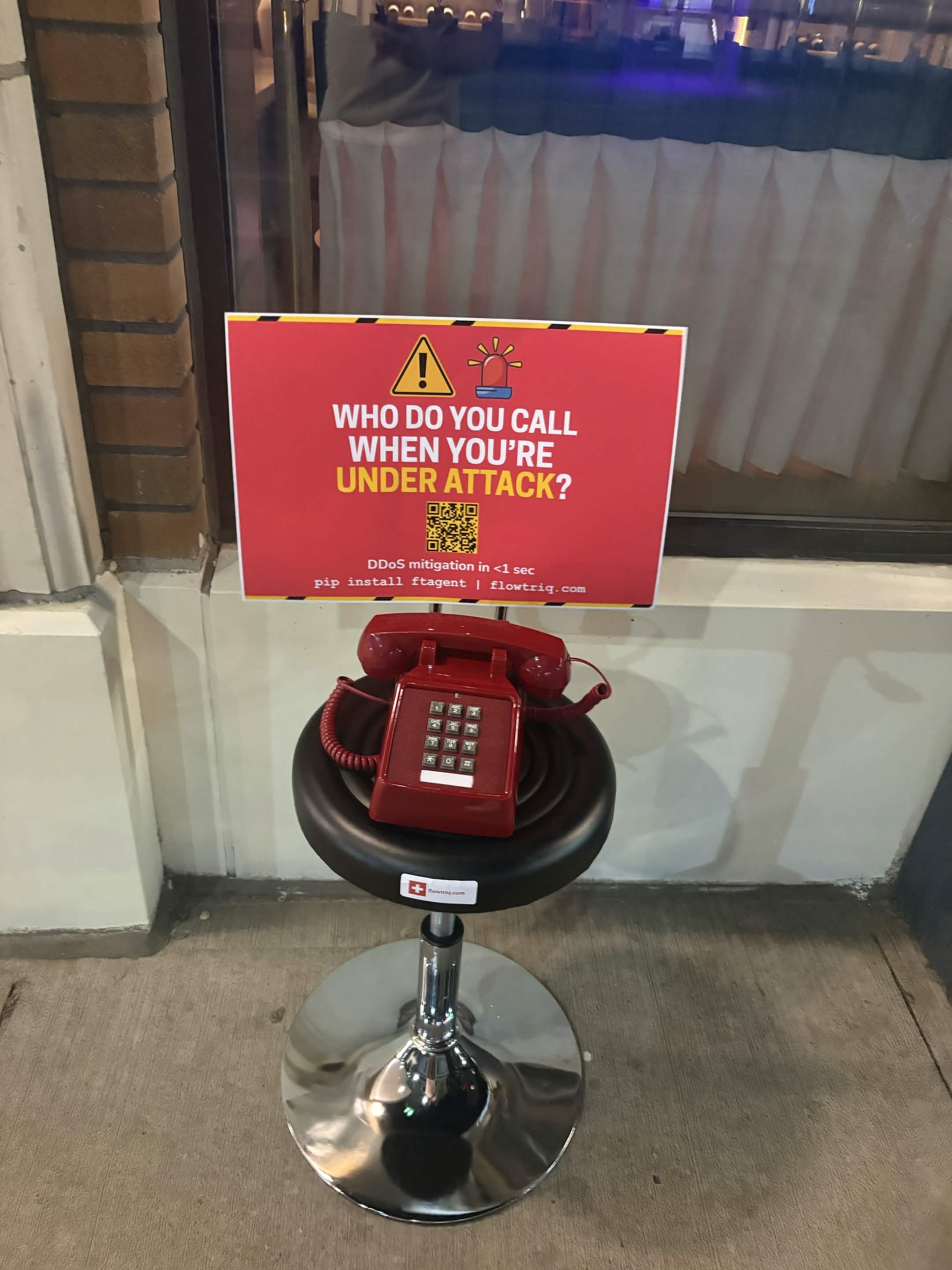 The Red Phone: Who do you call when you're under attack? Guerrilla setup at King and Peter St